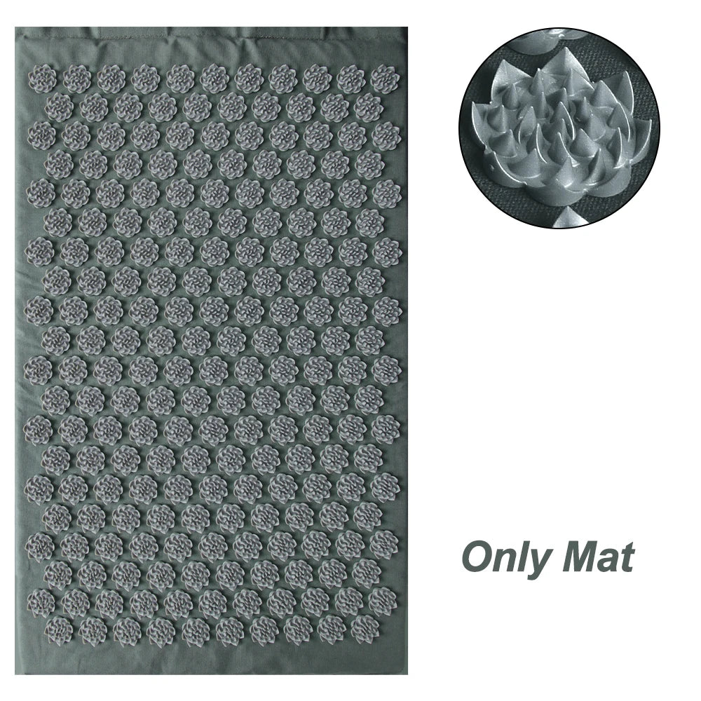Tapis d'acupression gris seul, sans coussin — visuel fournisseur à retirer car il ne correspond pas au pack