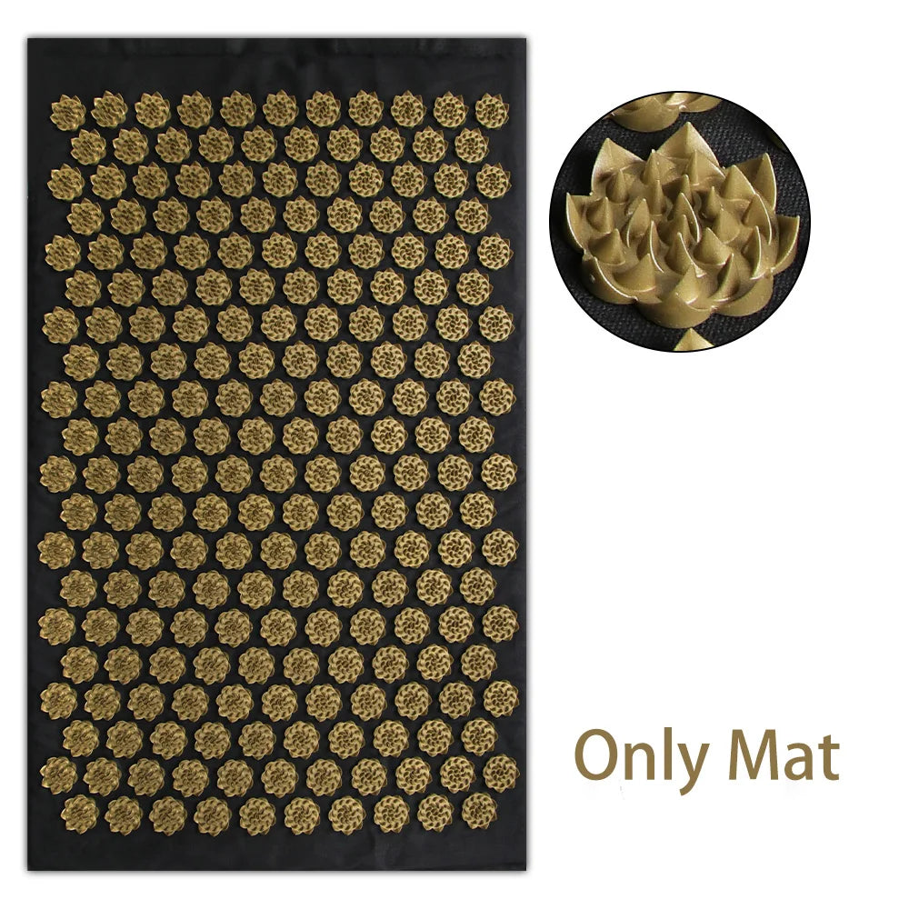 Tapis d'acupression ocre seul, sans coussin — visuel fournisseur à retirer car il ne correspond pas au pack