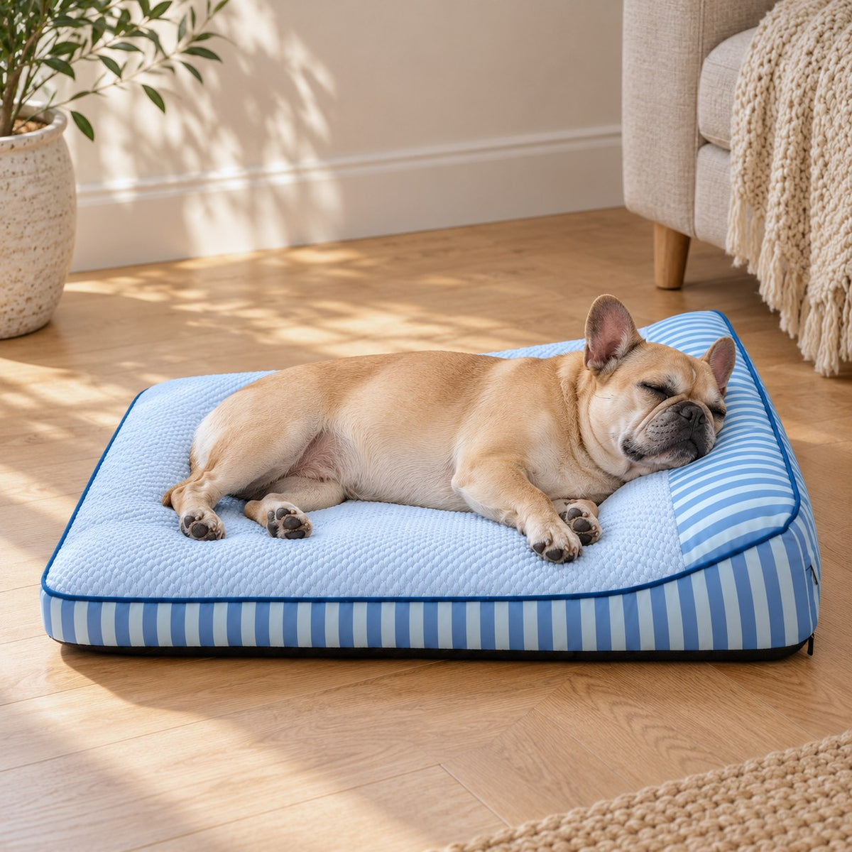 Bouledogue français sur le Lit Quiétou taille M